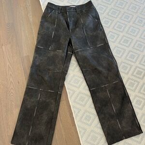 We The Free Charcoal Leather Pants